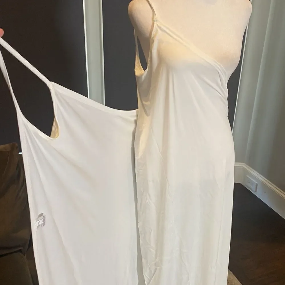 Women’s Swimwear Beach Cover Up Wrap with Spaghetti Straps in Cream Size XL NWT